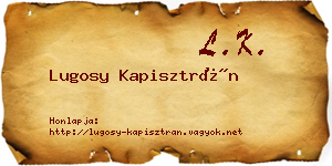 Lugosy Kapisztrán névjegykártya